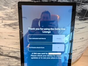 Wait time in the JFK Delta One Lounge for a massage chair