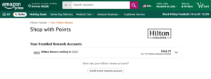 Link Hilton account to Amazon process