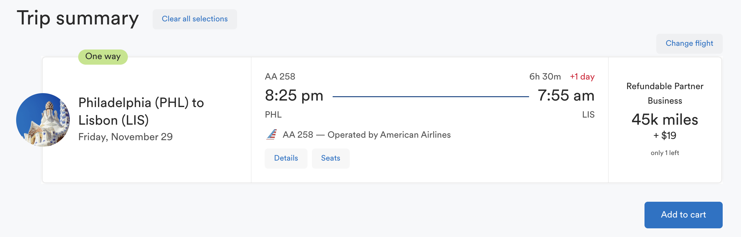 American Airlines award from PHL to LIS bookable via Alaska Airlines.