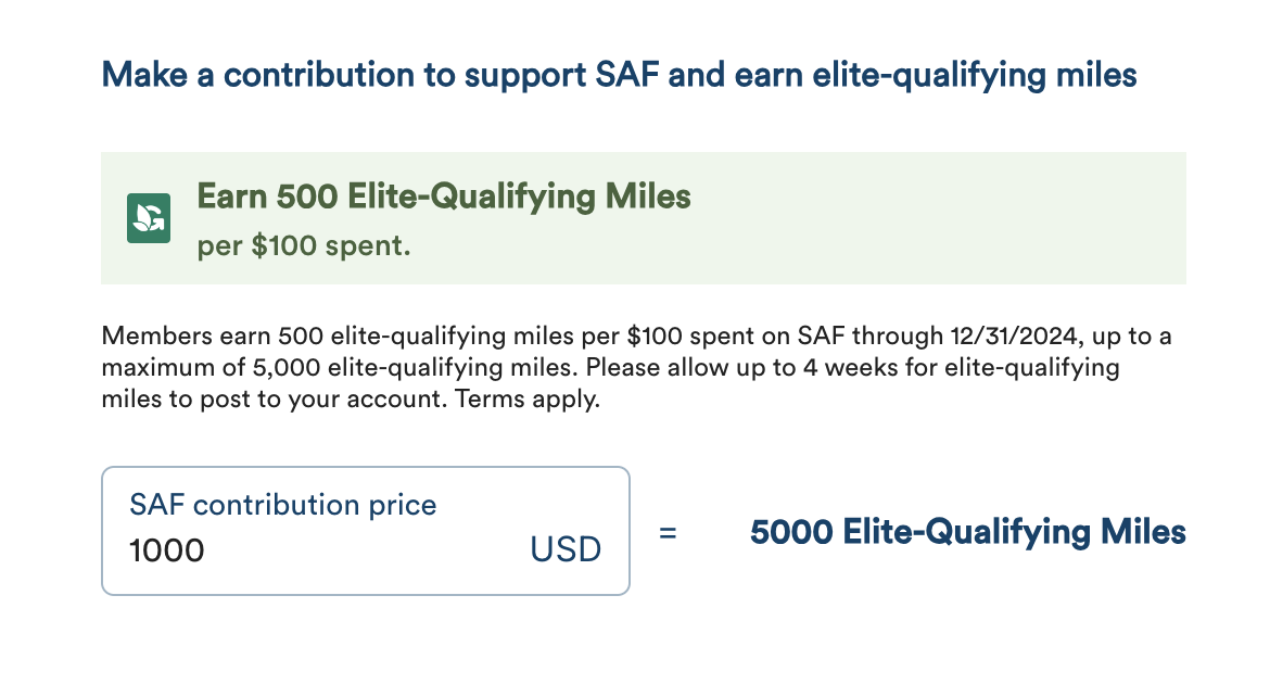 Alaska SAF contribution for EQMs.