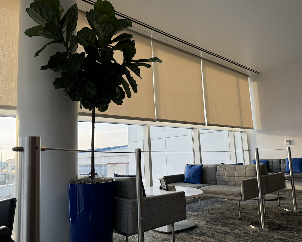 Reserved seating area at the CLT Centurion Lounge