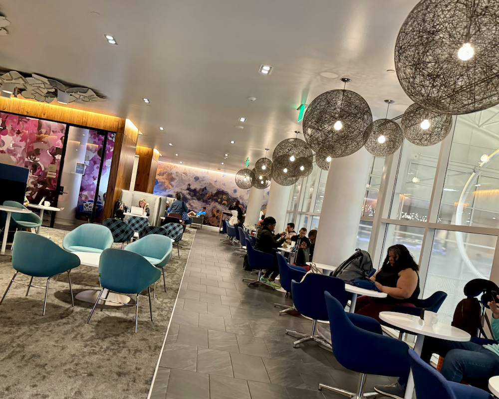 Seating area at the CLT Centurion Lounge