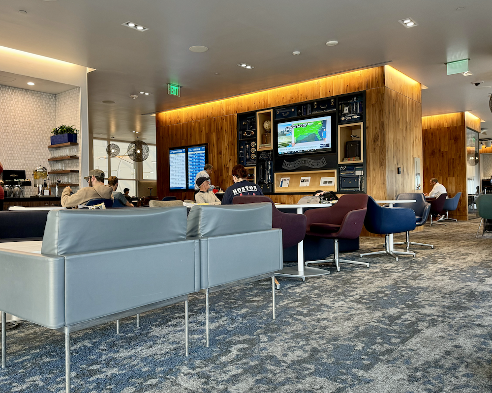 Seating area at the CLT Centurion Lounge
