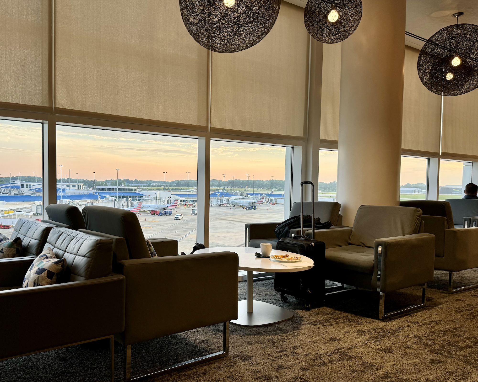 Views of the CLT tarmac from the CLT Centurion Lounge.