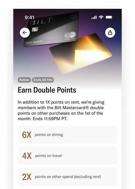 Bilt Rent Day Double Points