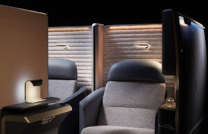 British Airways new A380 first class seat middle seats with divider down