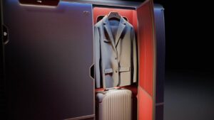 British Airways new A380 first class seat personal luggage space