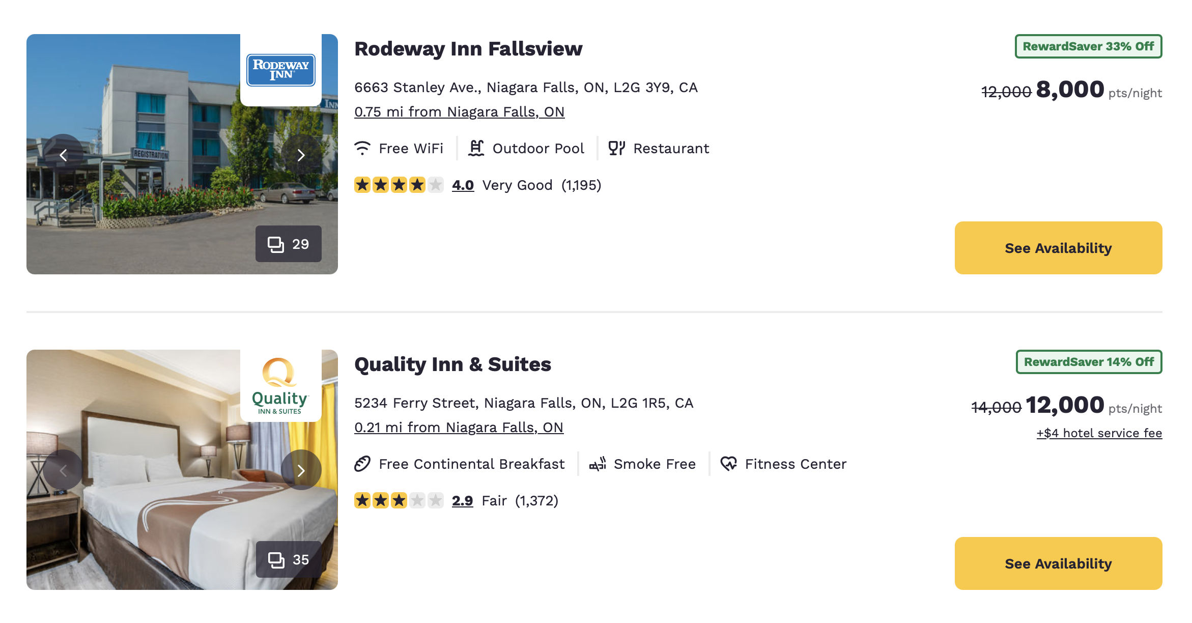 Choice Hotels in Niagara Falls area