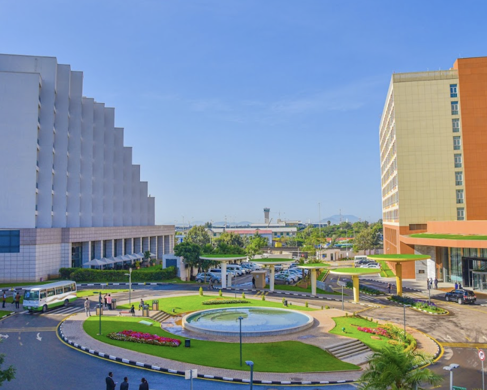 Ethiopian Skylight Hotel exterior.