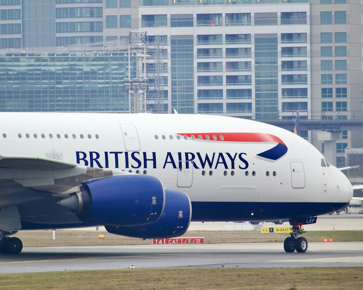 British Airways A380 at Frankfurt airport-