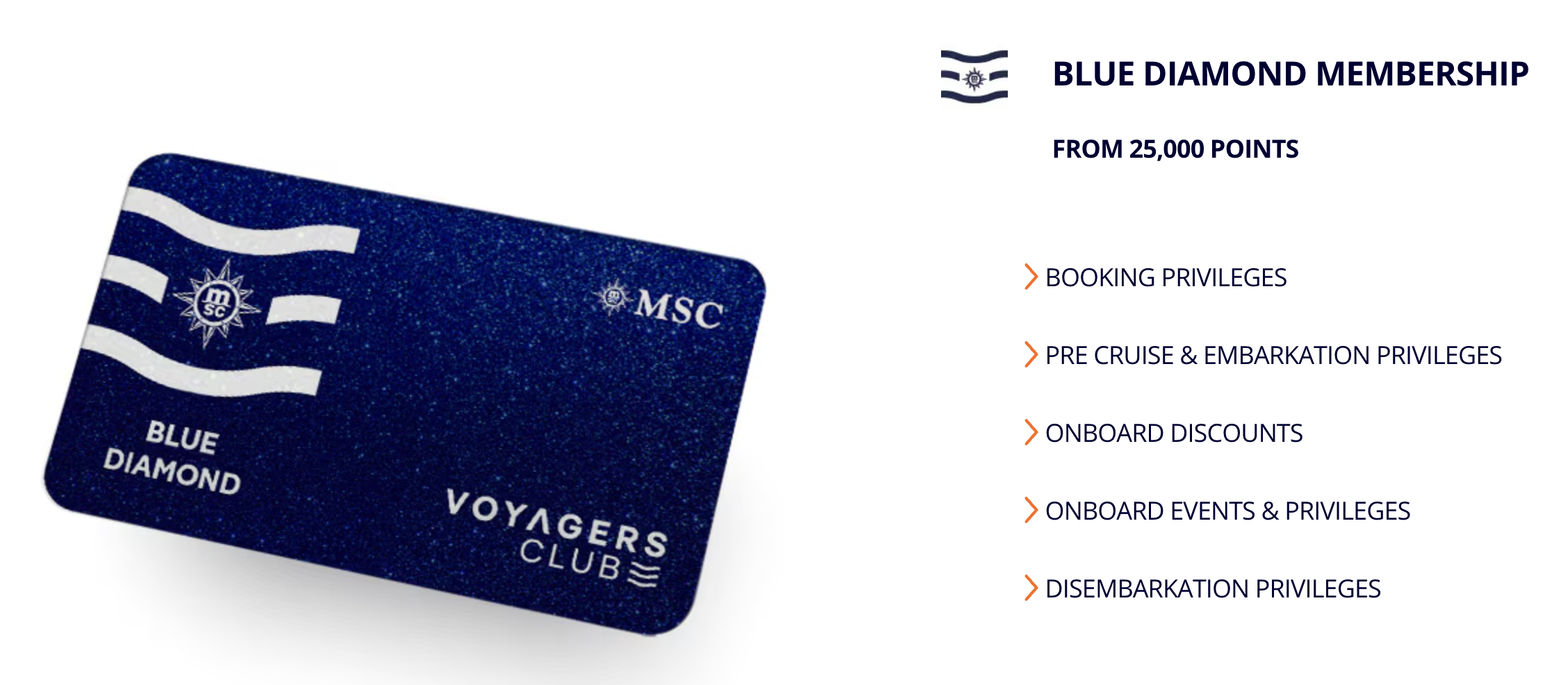 MSC Blue Diamond Membership Card