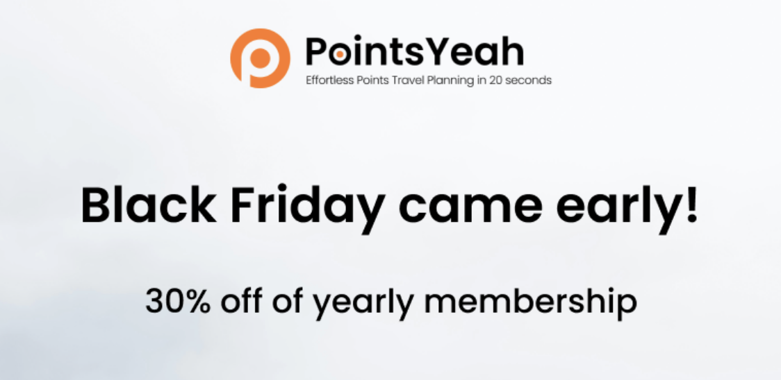 PointsYeah Black Friday Sale