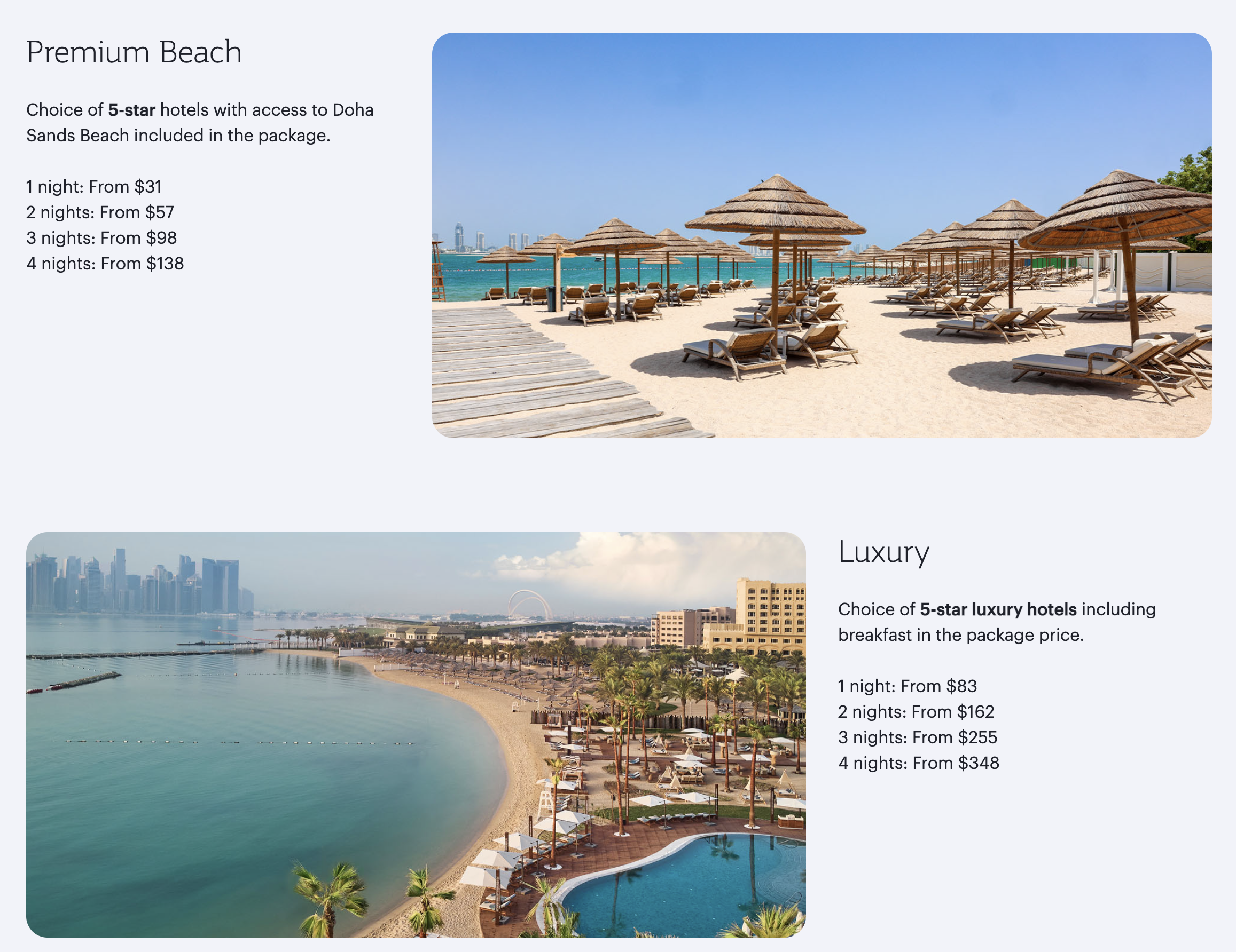 Qatar Airways Stopover Accomodations