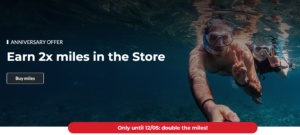 Banner image advertising 100% bonus when you buy TAP Miles & Go miles until December 5, 2024.