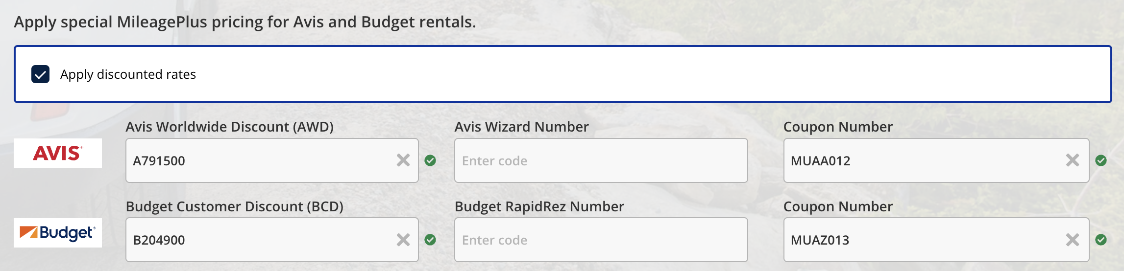 United Cars -- Avis and Budget discount codes