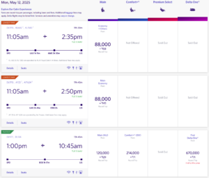 Award Search Results SFO-LIS