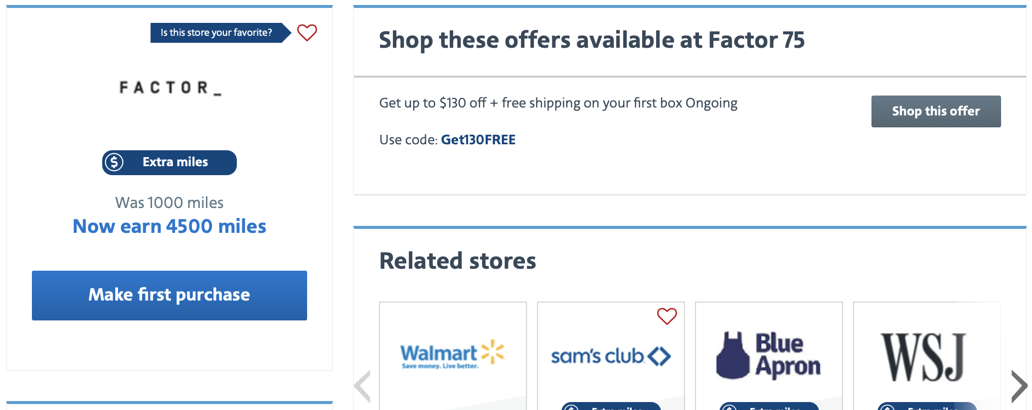 AAdvantage eShopping offer for Factor 75