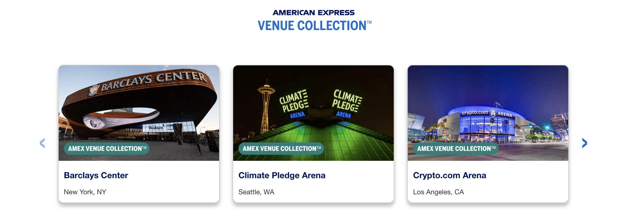Amex Venues