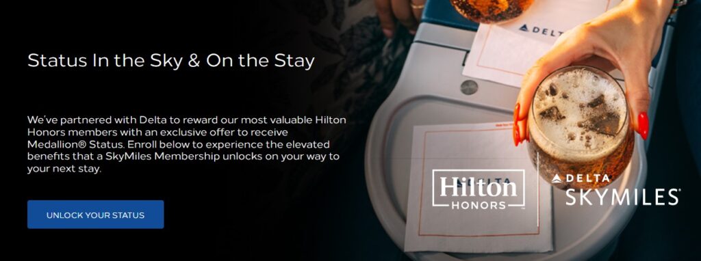 Delta Medallion Status for Targeted Hilton Members