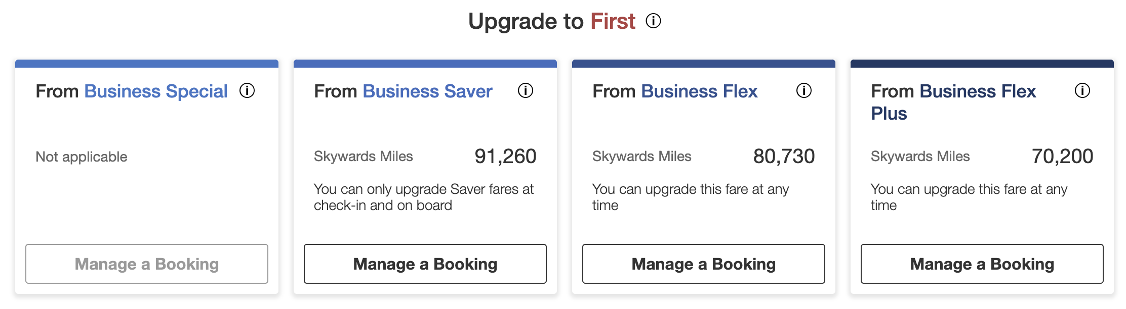 Upgrade to first IAD to DXB
