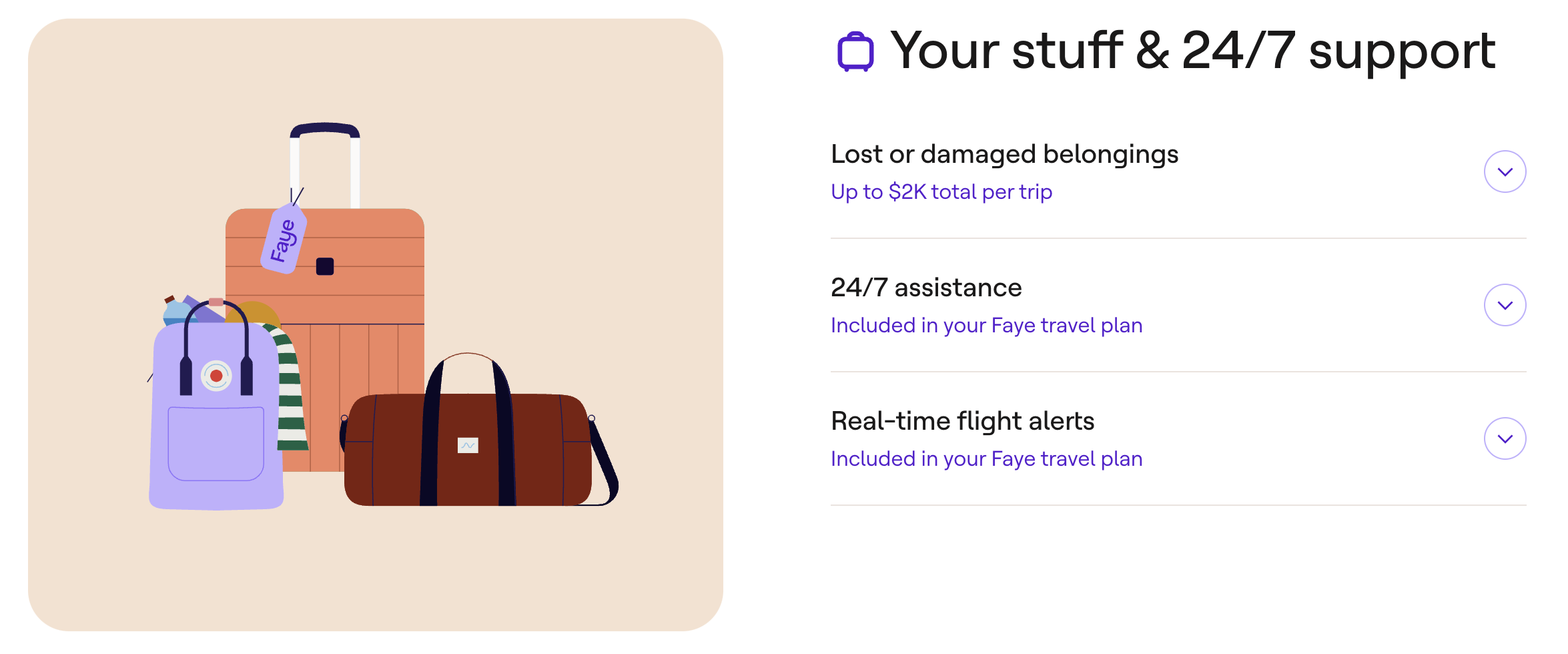 Stuff protections with Faye Travel Insurance