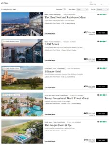 Preferred Hotels results in Miami, FL.