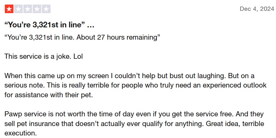 Pawp Long Wait Review