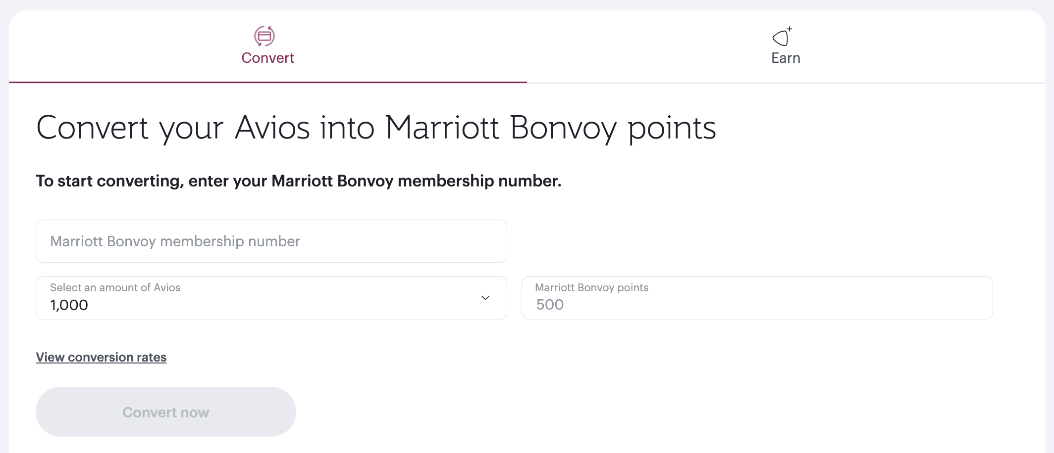 Convert Avios into Marriott Points