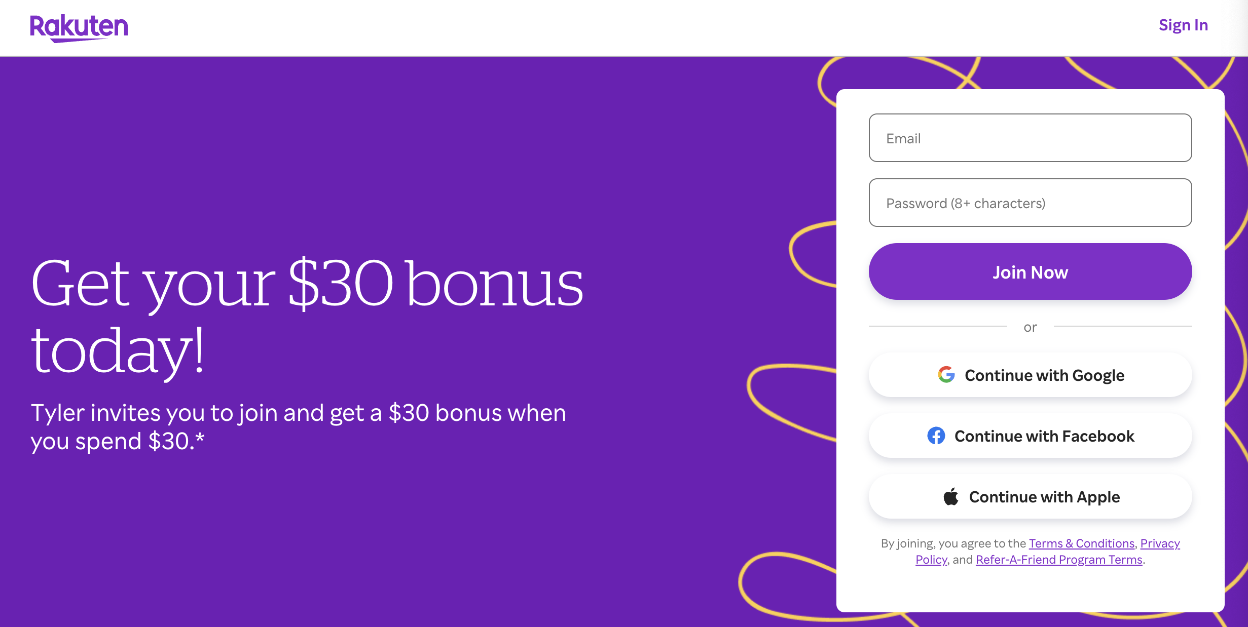 Rakuten referral bonus