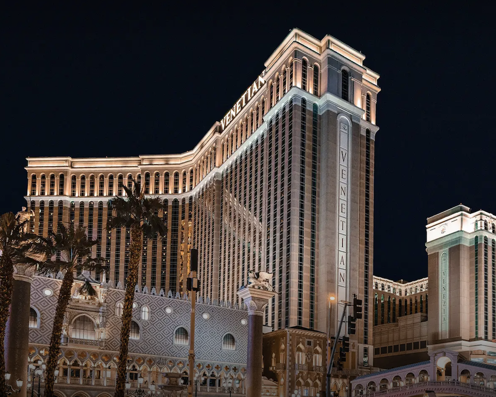 The Venetian Resort Las Vegas at night