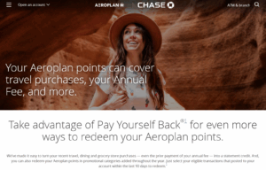 Chase Pay Yourself Back details for Chase Aeroplan Card