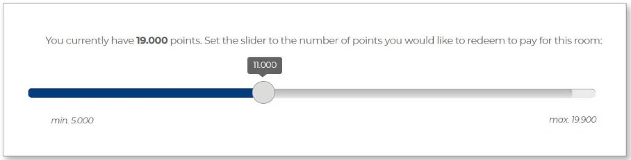 Best Western Pay with Points Slider