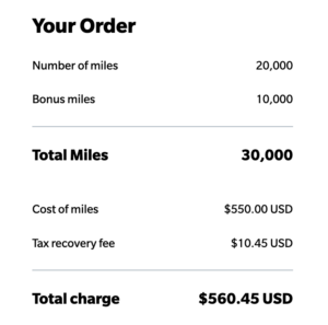 Minimum amount of HawaiianMiles you can purchase with 50% bonus.