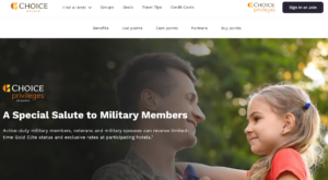 Choice Privileges Military landing page