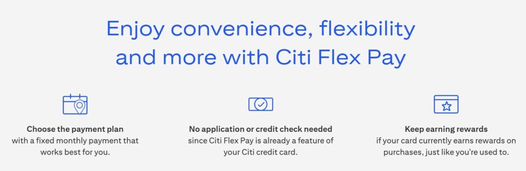 Citi Flex Pay Details