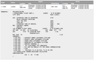 Delayed Flight Comments in ExpertFlyer