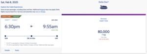 Delta Award Ticket from Ho Chi Minh City to London