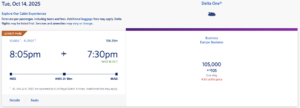 Delta Award Ticket from Mexico City to Madrid