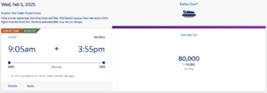 Delta Award Ticket from Tokyo to Paris