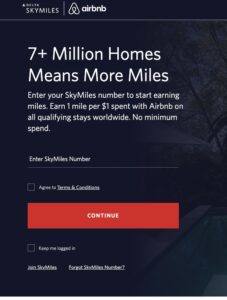 Delta/Airbnb partnership page