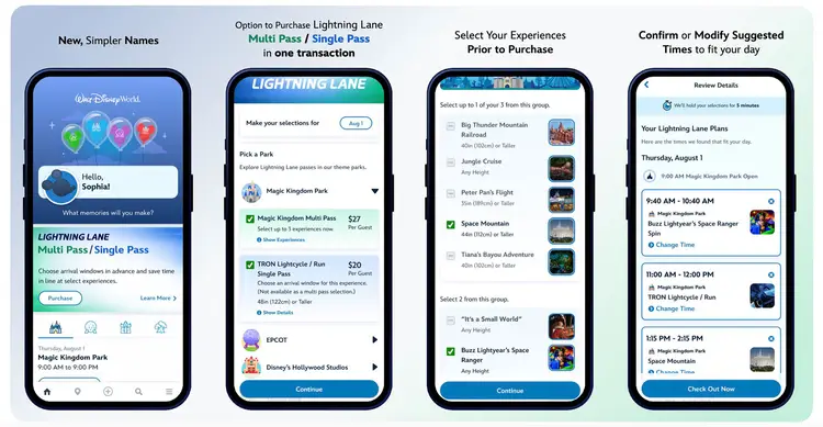 Disney Lightning Lane Change Graphic