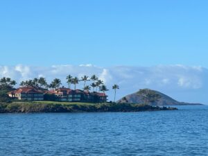 View of the Grand Wailea from the running trail