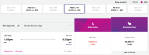 Honolulu to Auckland in Hawaiian Airlines business class for 65,000 HawaiianMiles
