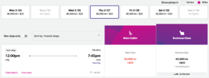 Honolulu to Sydney in Hawaiian Airlines business class