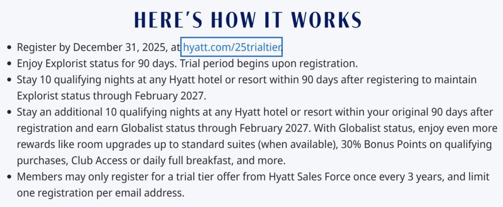 Hyatt Elite Status Fast Track for Corporate Employees