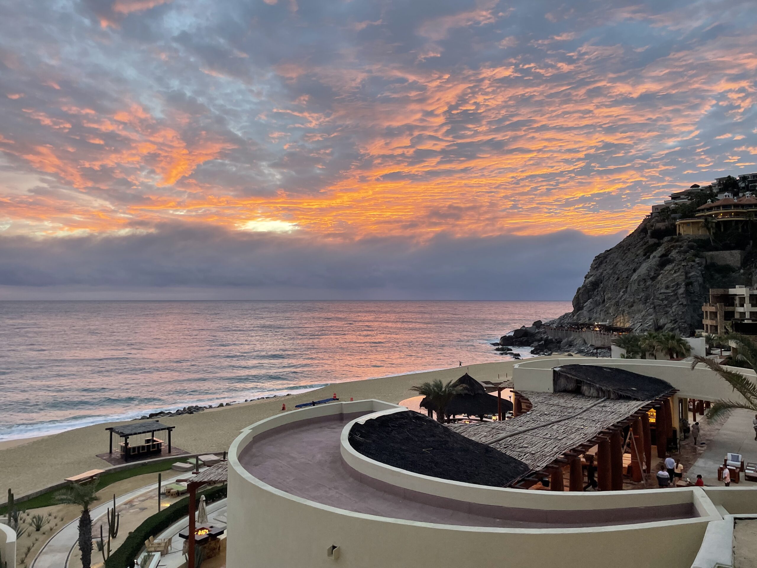 Sunset at the Waldorf Astoria Los Cabos Pedregal