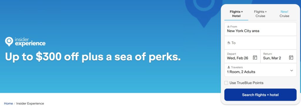 JetBlue Vacations 300 Off Insider Experience Packages