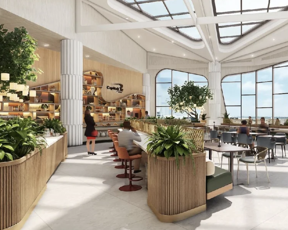 Rendering of Capital One LGA Landing Lounge