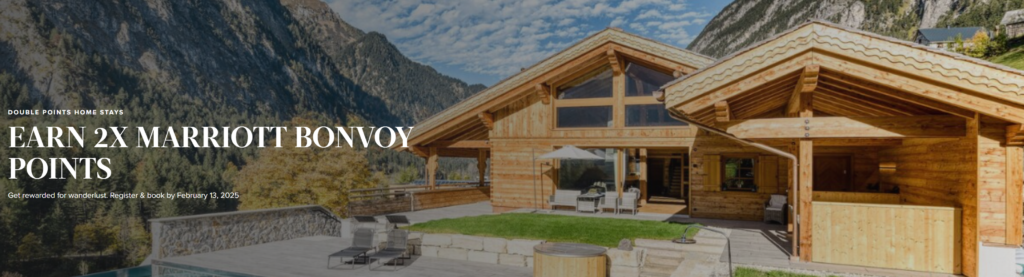 Marriott Homes and Villas Double Points 2025 Promotion