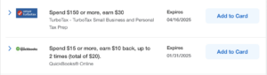 Amex Offers for Tax Prep